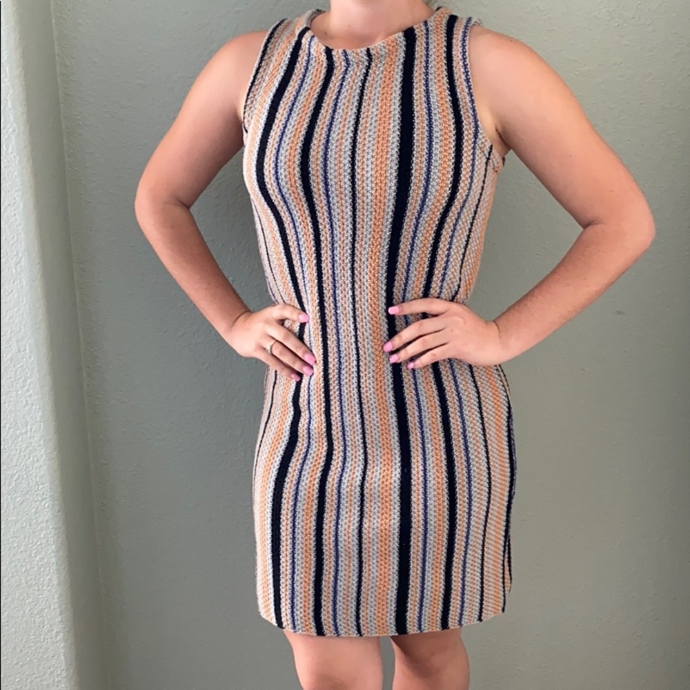 Knitted multi- colored dress